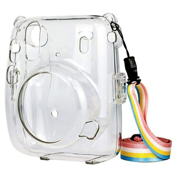 Color : Transparent CAMERAPROTECTION/Protective Crystal Shell Case with Strap for FUJIFILM instax Mini 9 Perfectly Protect Your Camera. Mini 8 Mini 8+ 